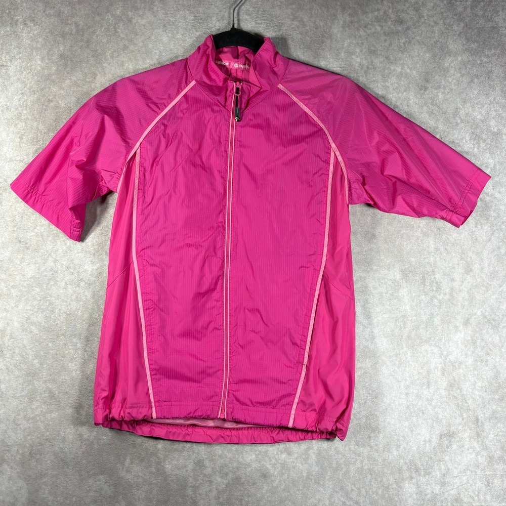 Sunice Gisele Windshirt Jacket Womens Size XS Pink Short Sleeve Lightweight Golf